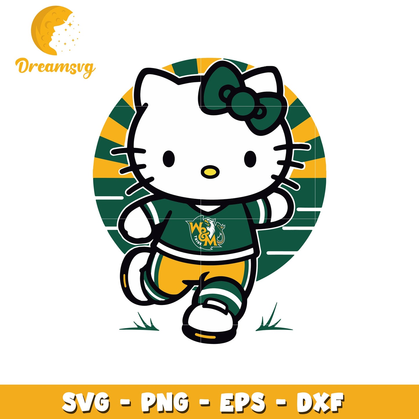 Hello Kitty SVG Design with W M Tribe Colors