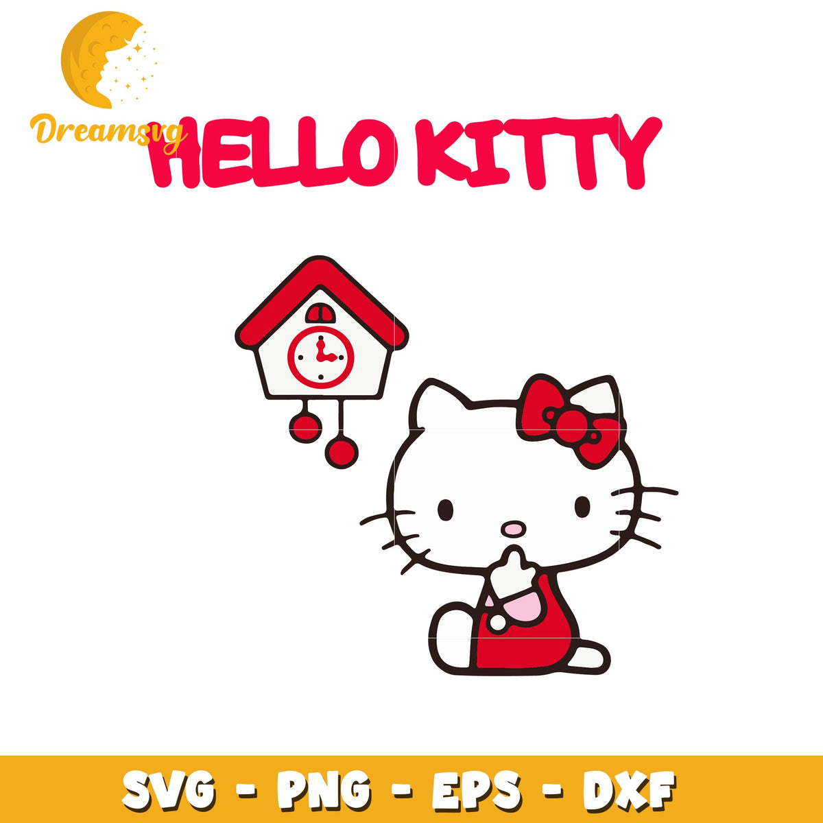 Hello Kitty SVG File for Creative Projects and Crafts Download