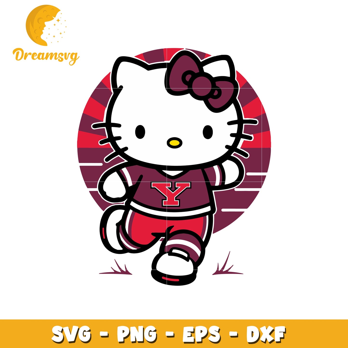 Hello Kitty Sporty SVG Design for Fun Projects