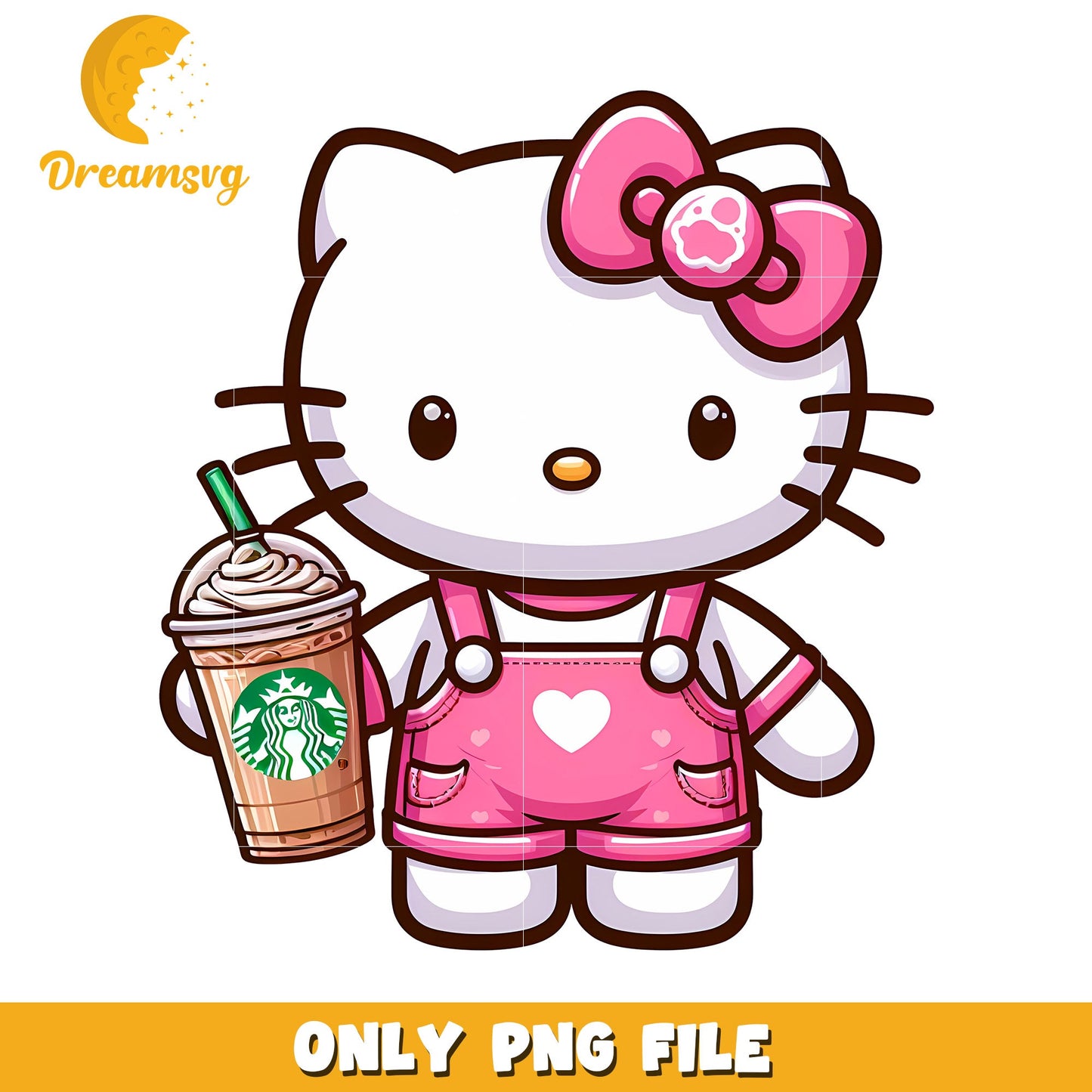 Hello Kitty Starbucks PNG Cute Design