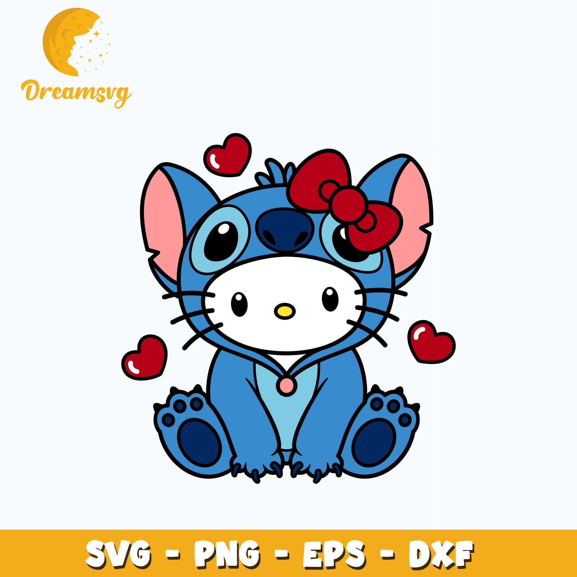 Hello Kitty Stitch Svg