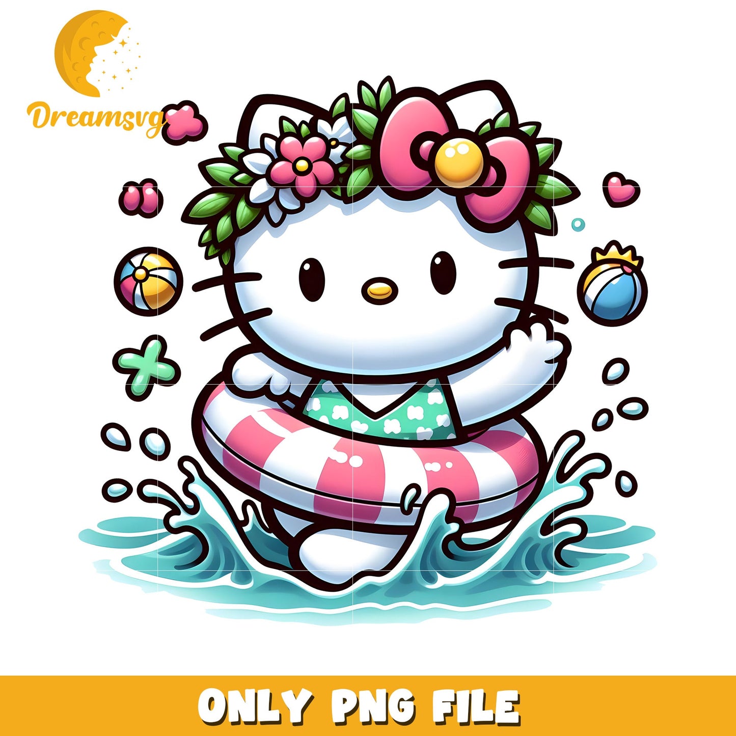 Hello Kitty Summer PNG Clipart