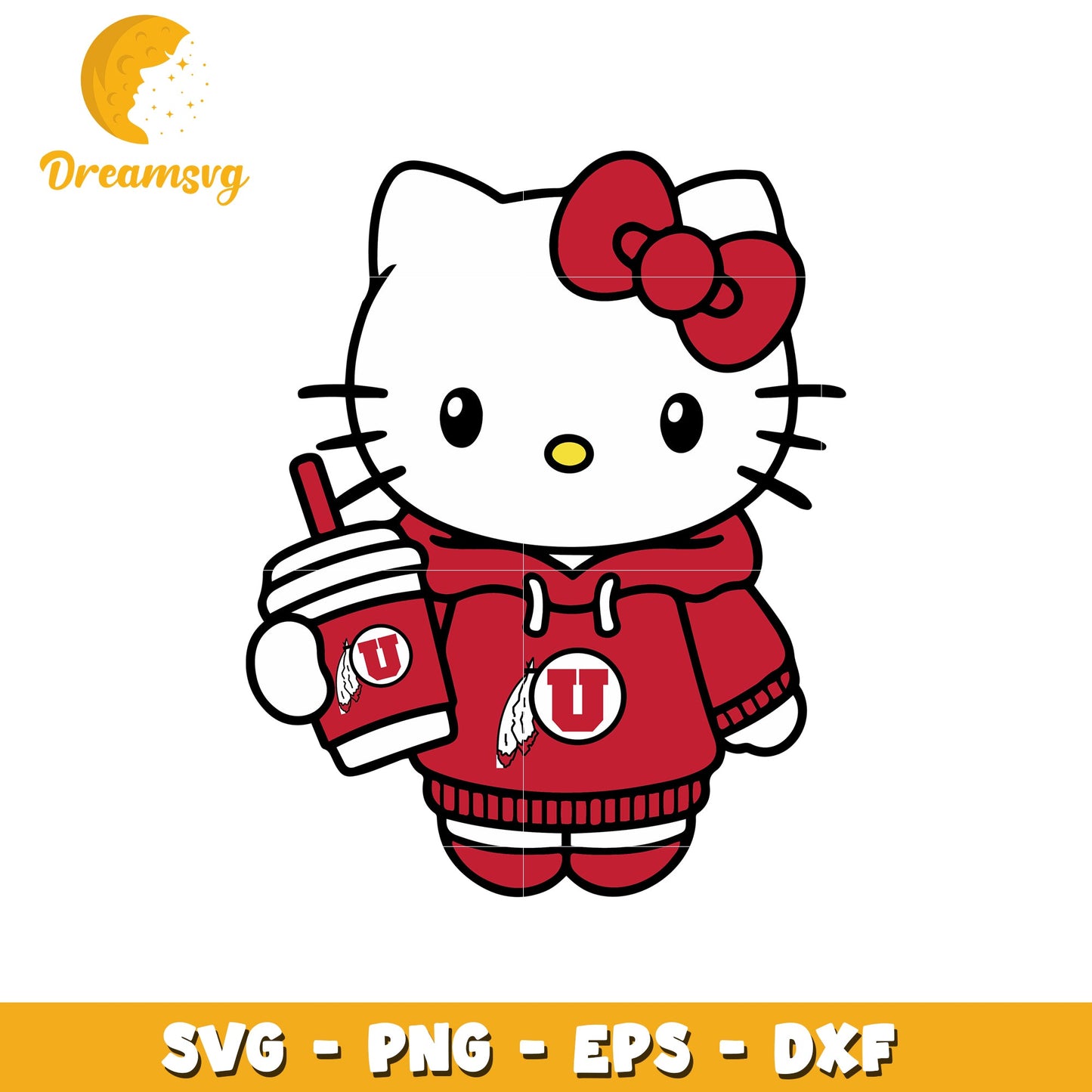 Hello Kitty Utah Utes SVG