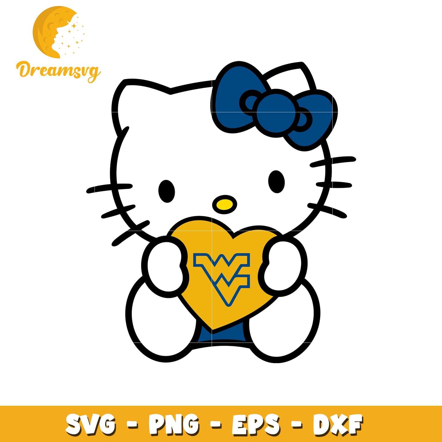 Hello Kitty West Virginia SVG
