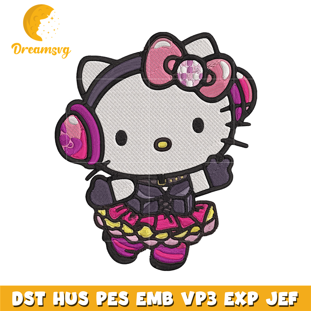 Hello Kitty idol Embroidery Design
