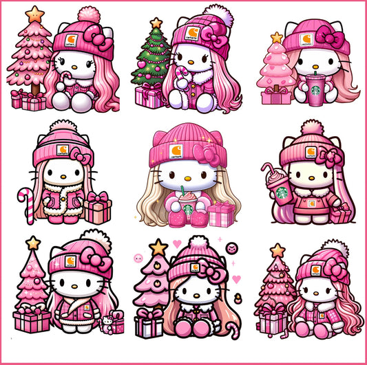 Boujiee pink Hello Kitty PNG bundle