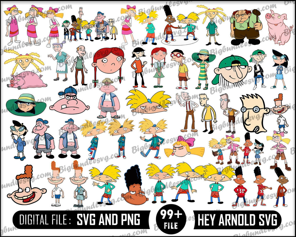 Hey Arnold svg bundle - Digital download