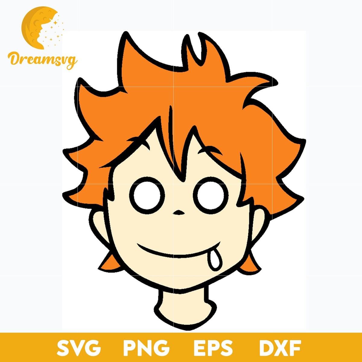 Hinata Shouyou Svg, Chibi Cute Hinata Shouyou Svg, Hinata Volleyball Haikyuu Svg, Cute Hinata Shoyo Svg, file for cricut, Anime svg, png, eps, dxf digital download