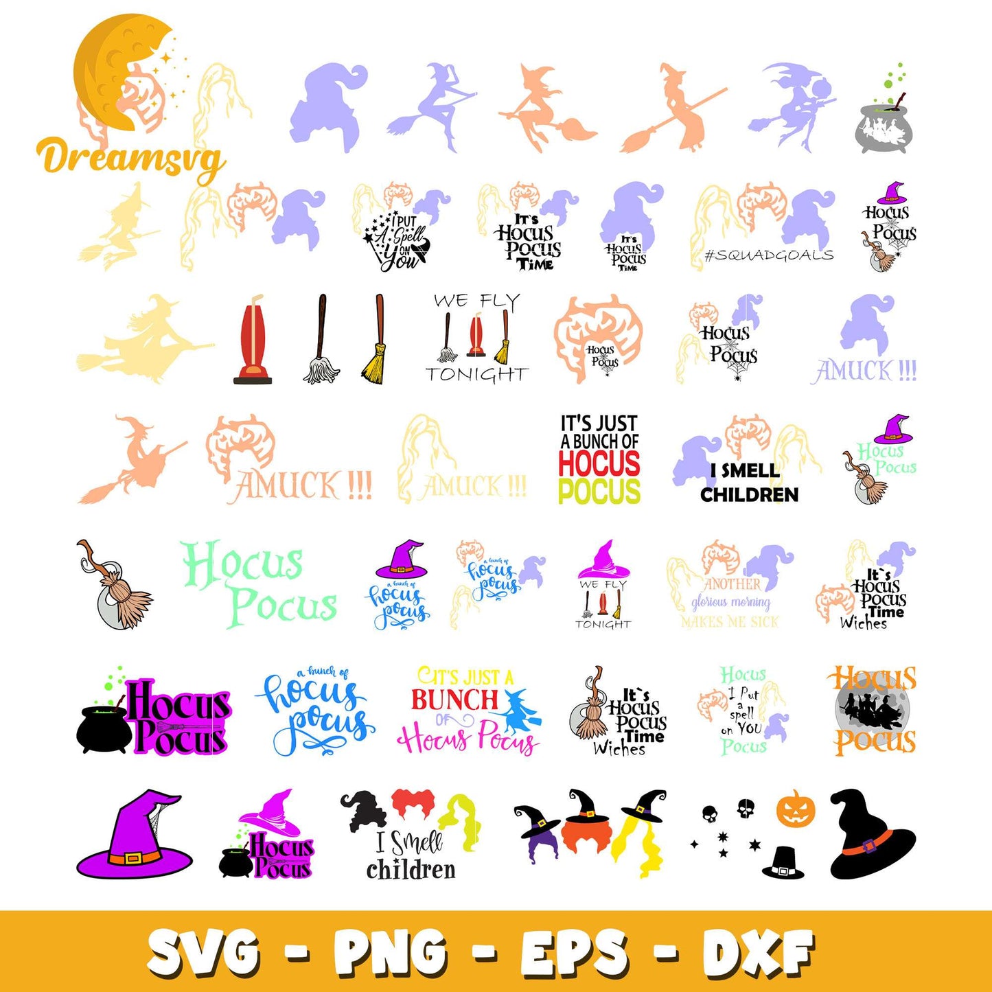 Hocus pocus halloween bundle svg, hocus pocus witches svg