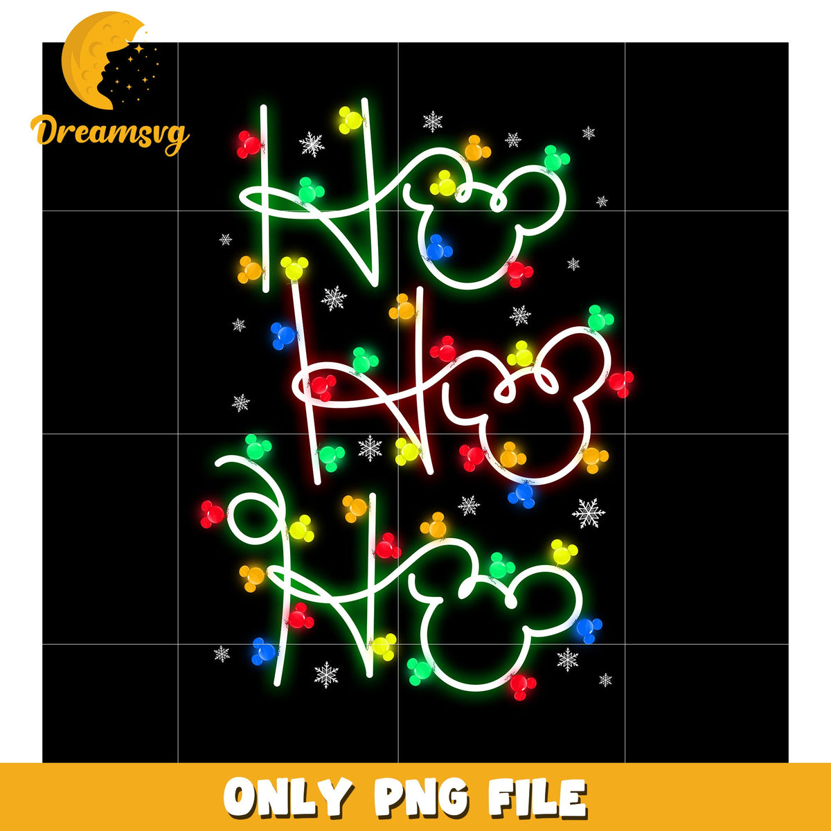 Hohoho mickey png, christmas sparkle png, disney winter png