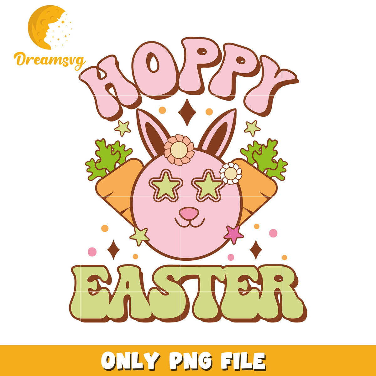Hoppy Easter Cute Bunny Design for Spring Celebrations PNG