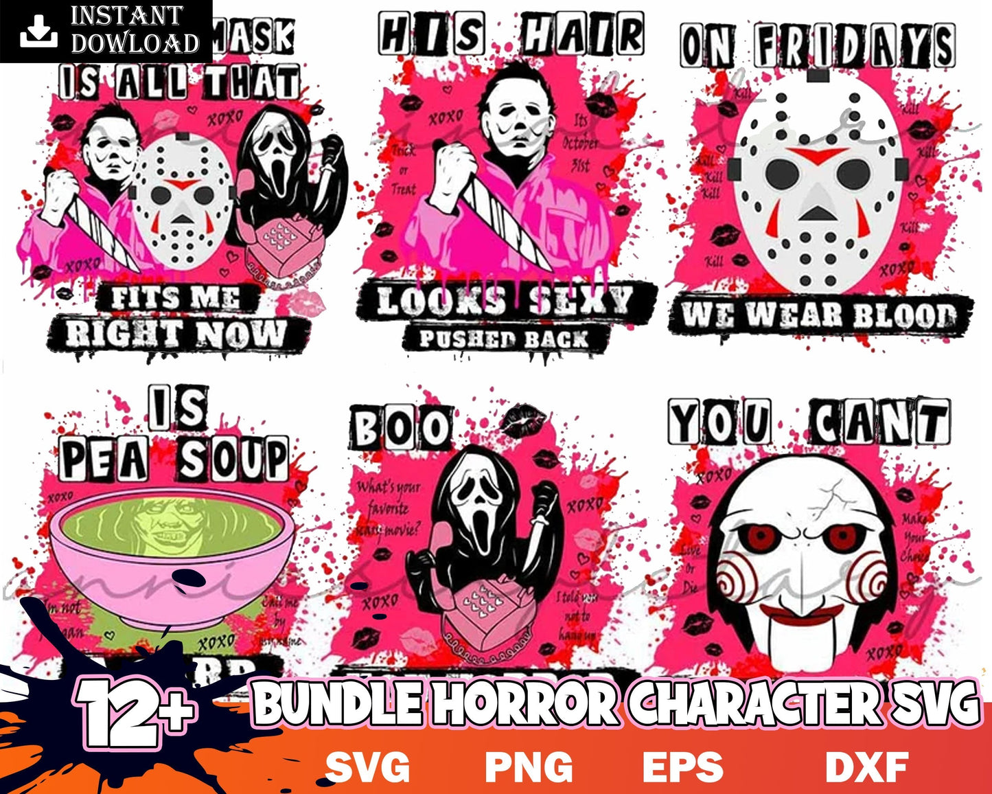 Halloween Svg, Mean Girls Svg, Png, Eps, Dxf, Scary Svg, Horror Character Svg, Sublimation Design