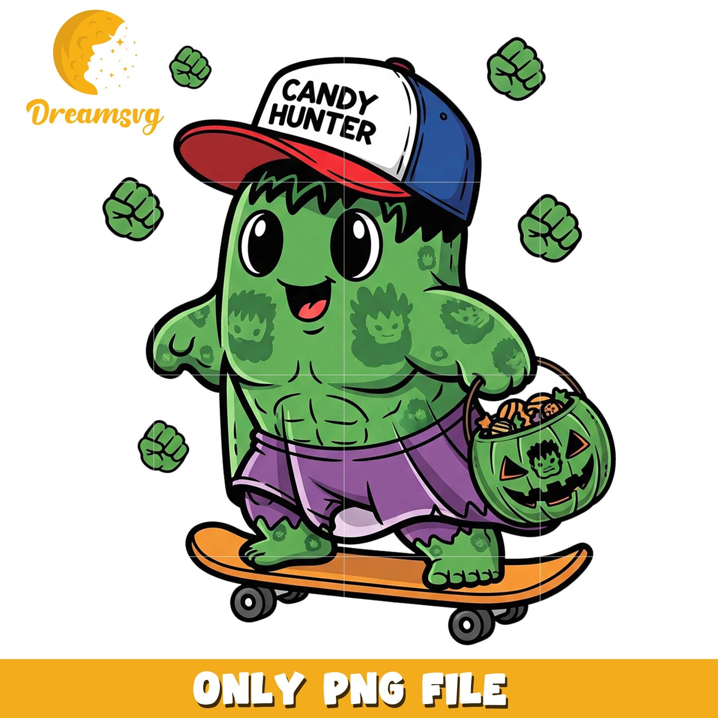 Hulk cute candy ghoul png, halloween eve png, halloween ends png