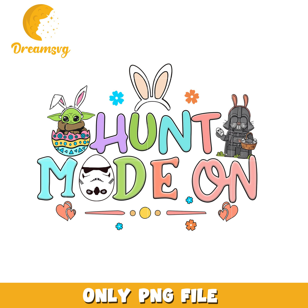 Hunt Mode On Cute Easter Star Wars PNG Art Design