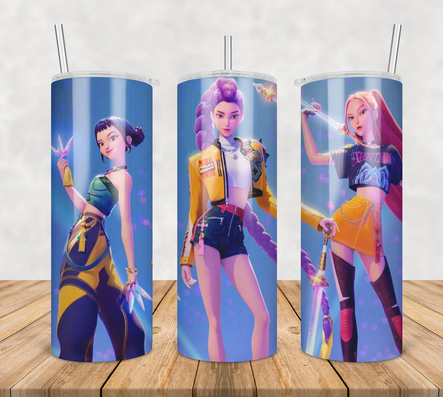 Huntrix performance tumbler png, huntrix performing tumbler png, huntrix kpop tumbler png
