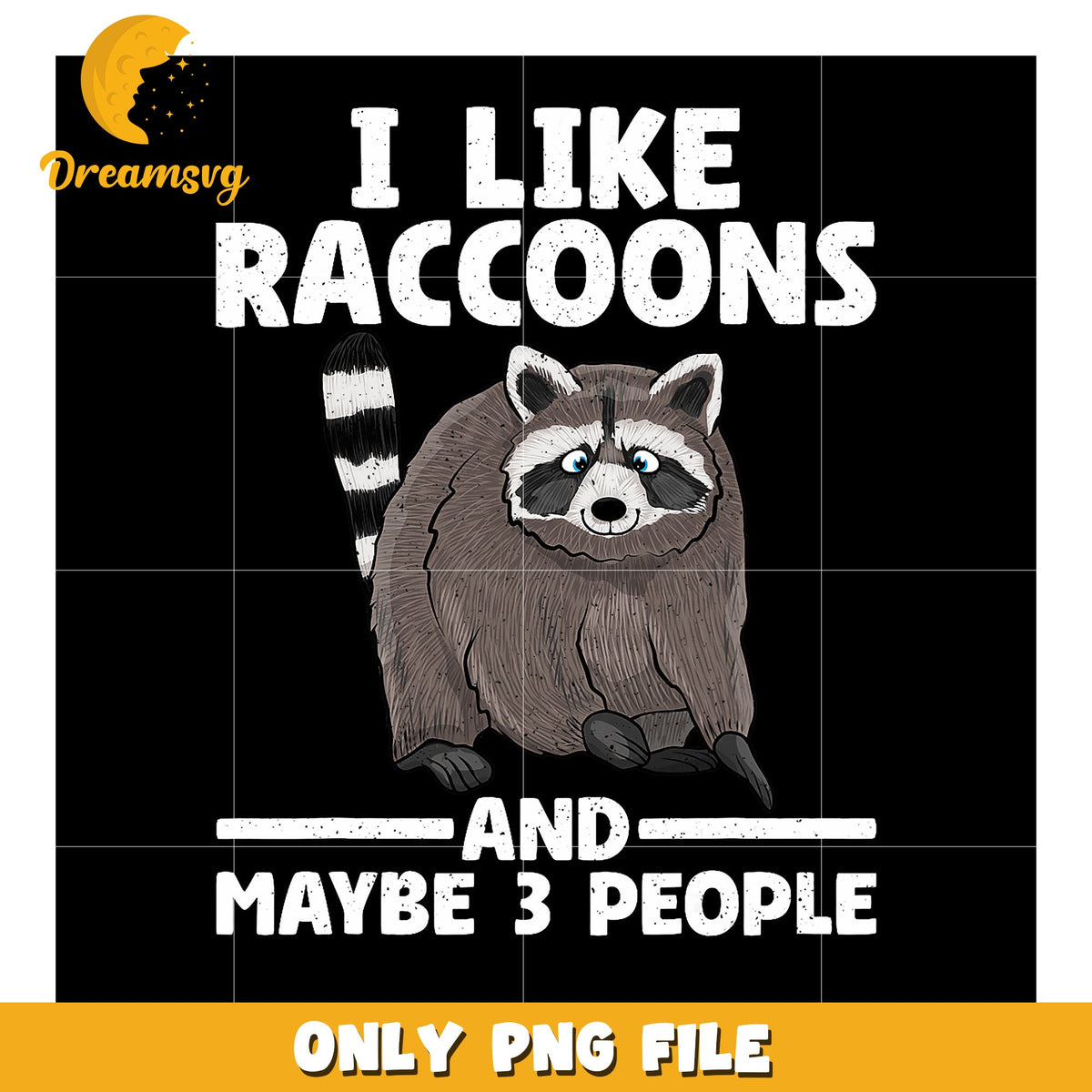 I Like Raccoons and Maybe 3 People PNG