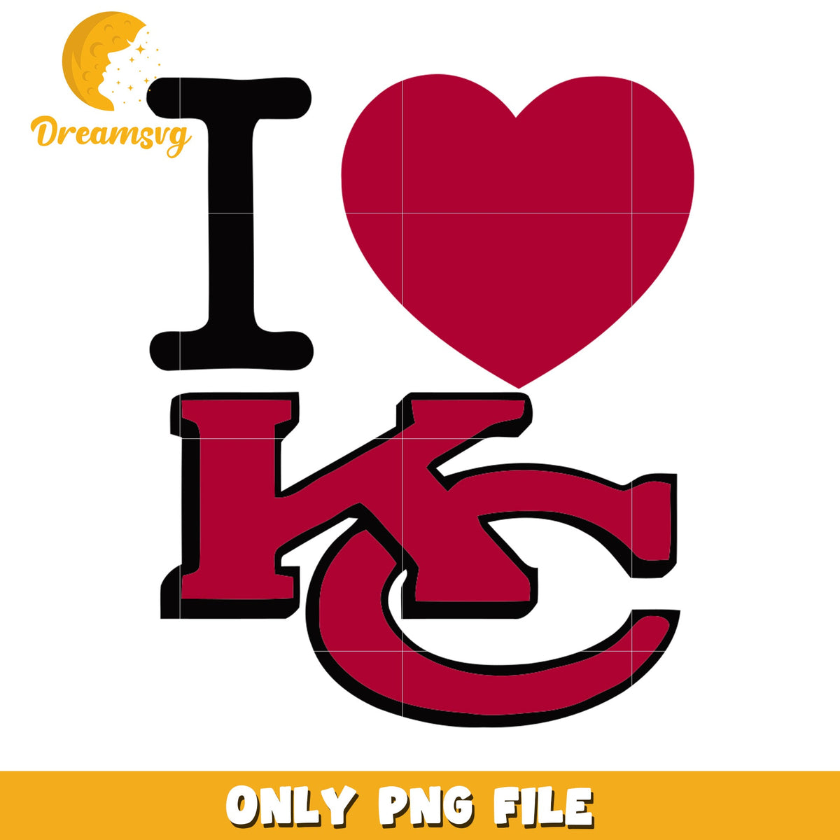 I Love KC Graphic Design PNG File Download
