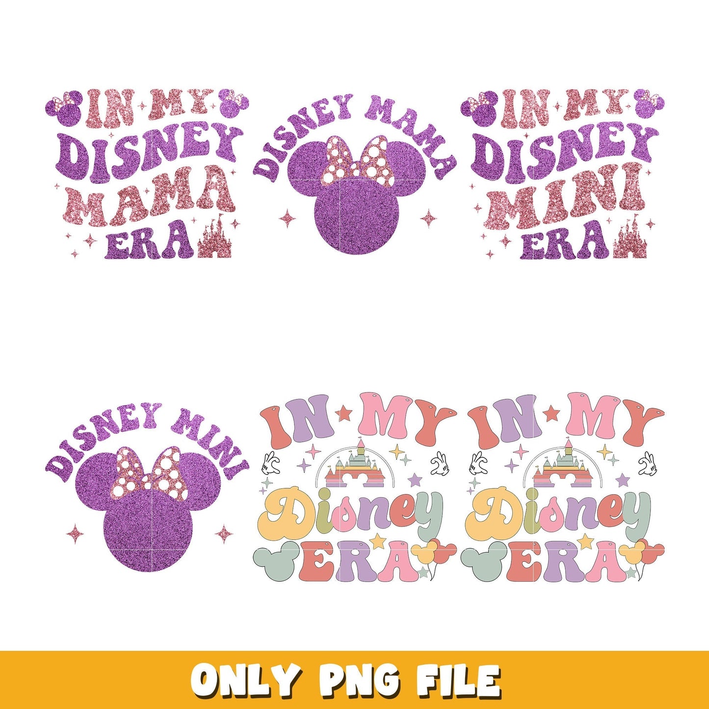 In my Disney era bundle png, Disney cartoon png, Digital download