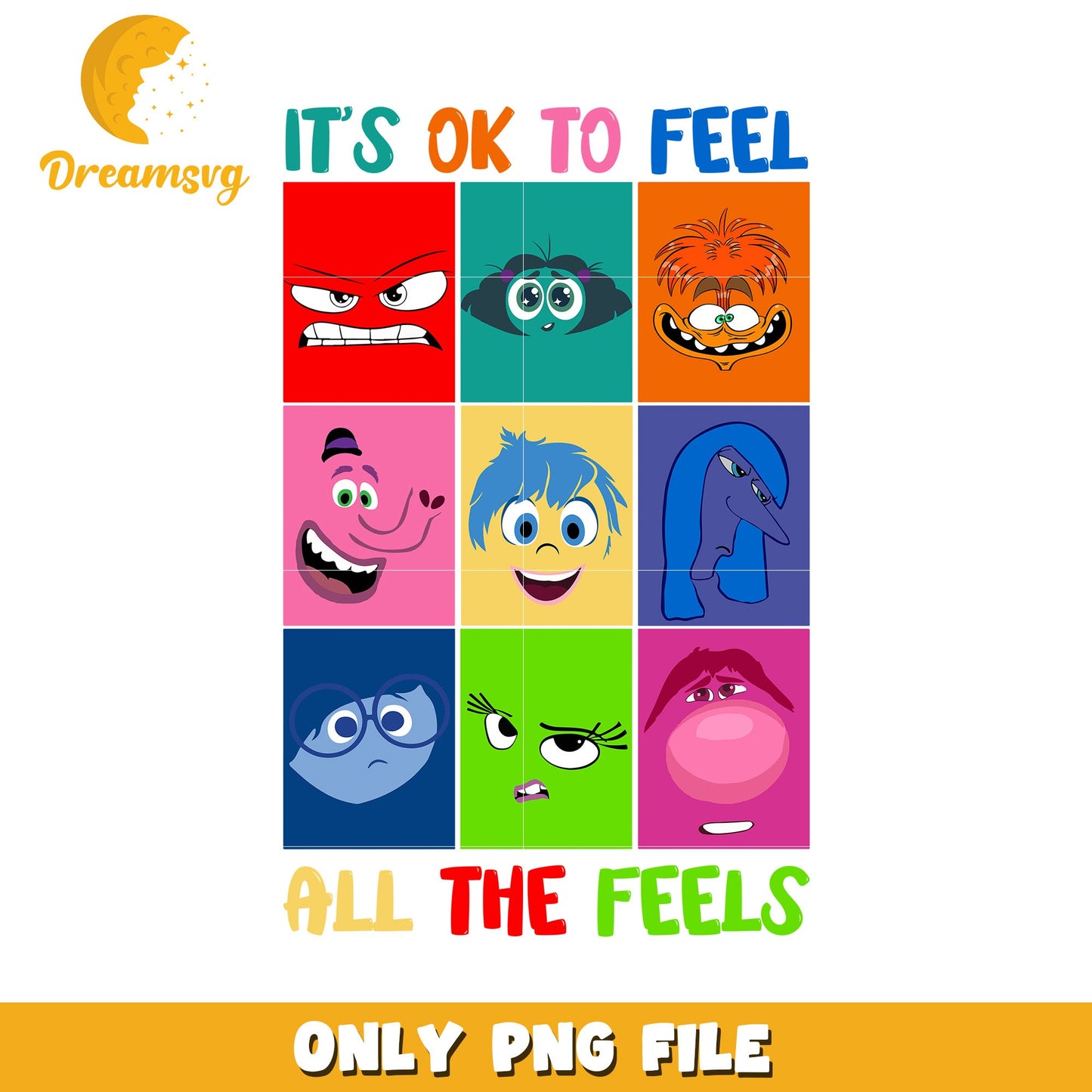 Inside Out PNG Faces Emotions