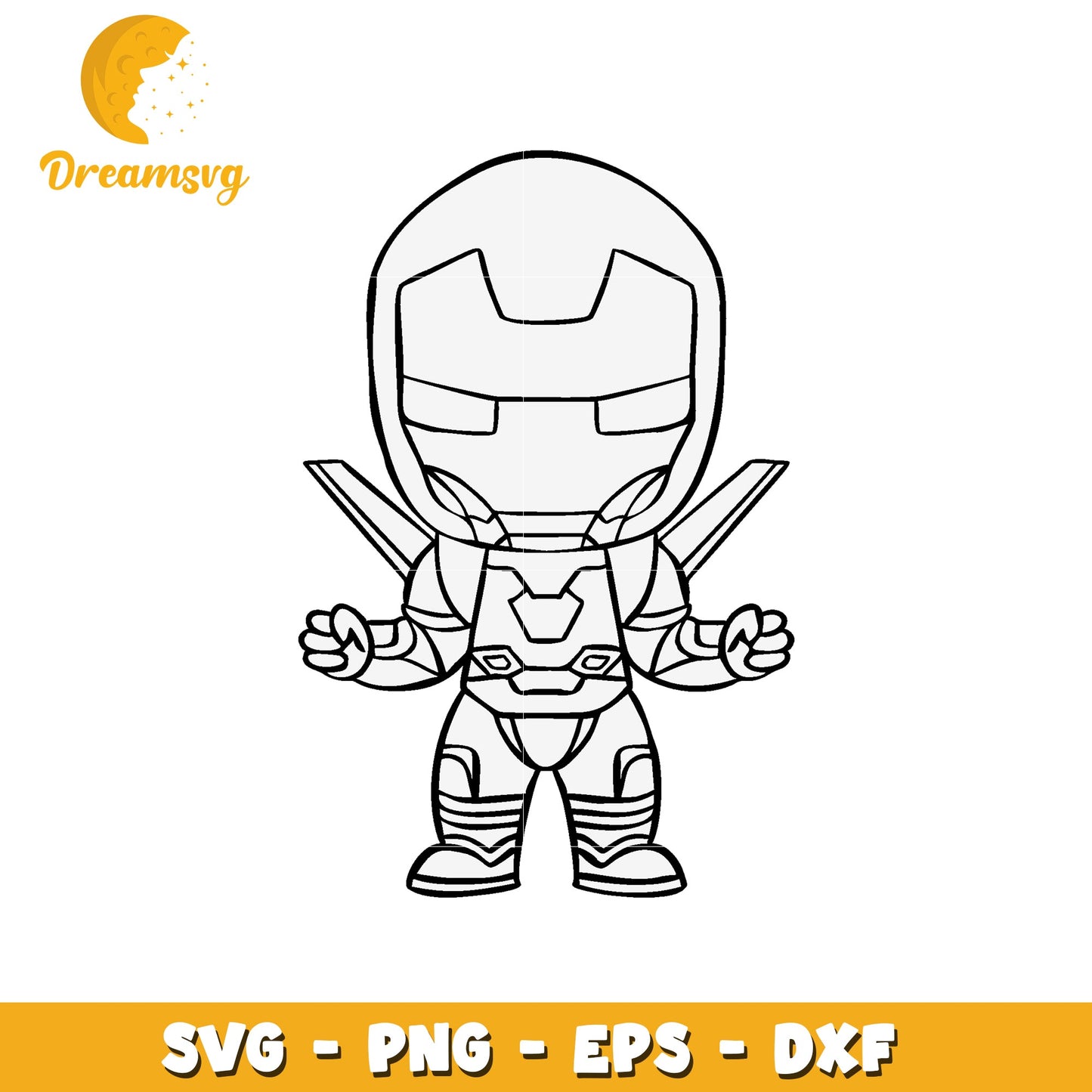 Iron Man SVG Coloring Page