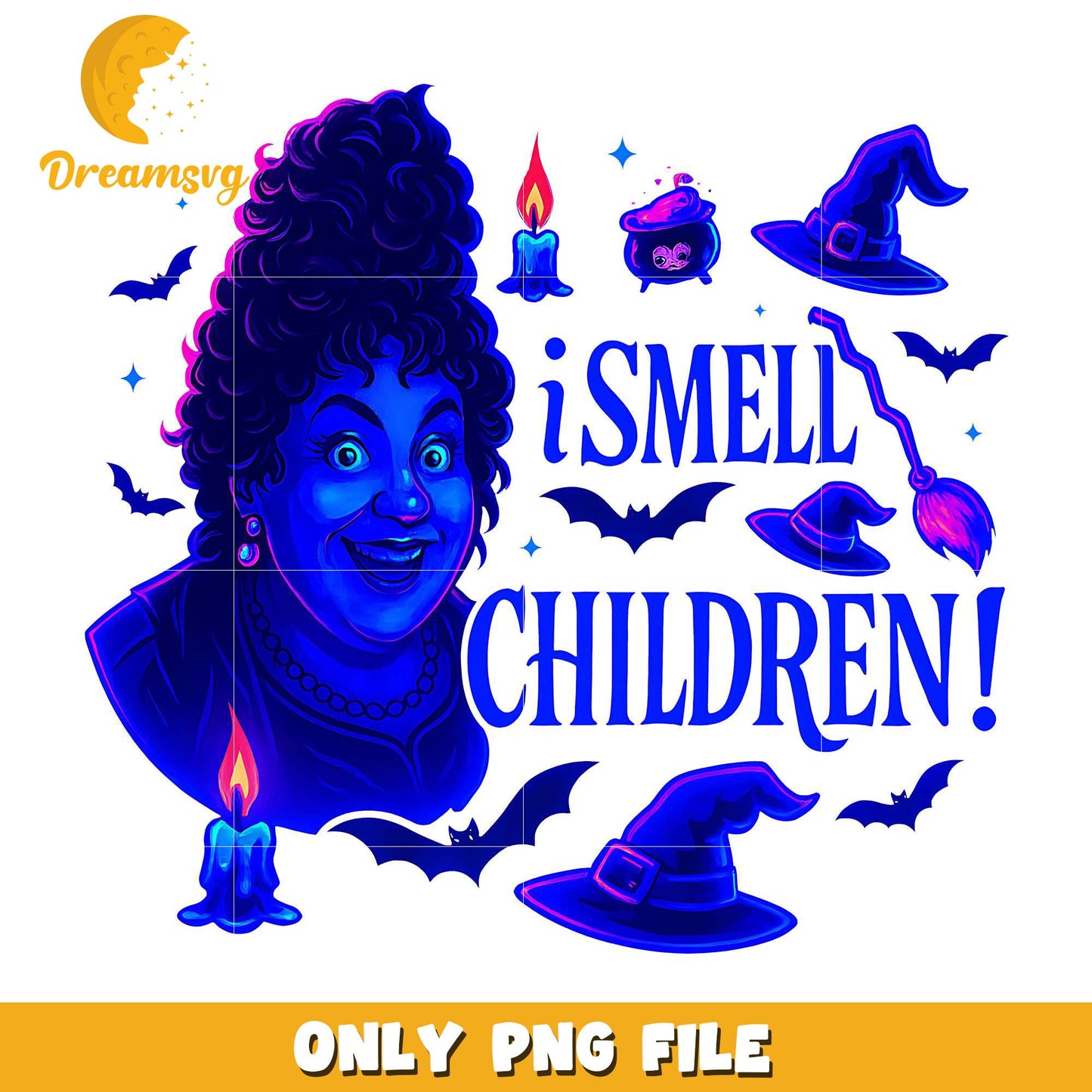 I smell children png, halloween pumpkin png, spooky halloween png
