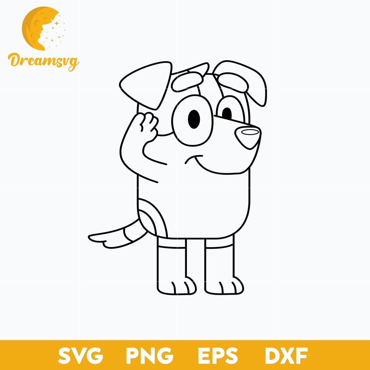 Jack Army outline svg, Bluey Vector, Bluey Alphabeth, Bluey Cutfile, Bluey Clipart, Cartoon svg, png, dxf, eps file
