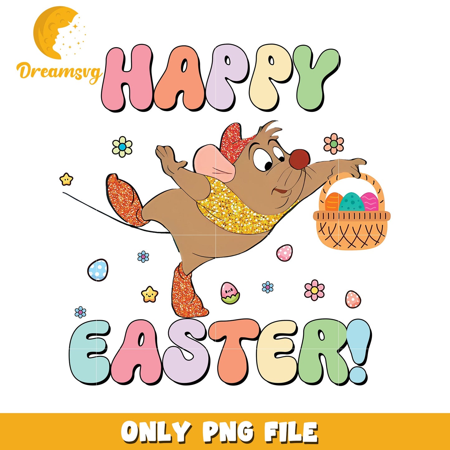 Jaq Happy Easter PNG Image