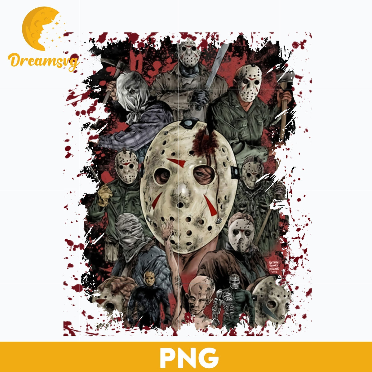 Horror movies PNG, Horror Characters PNG, Halloween Horror Movie Killers, Horror Movie Killers PNG, Digital files