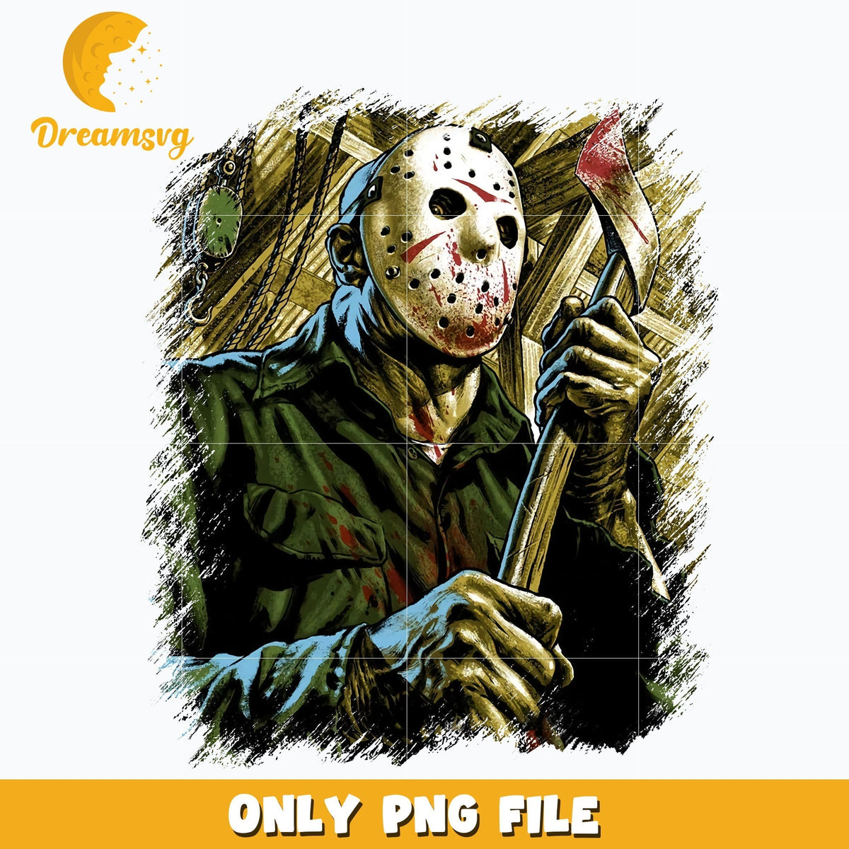 Jason Voorhees halloween png, Halloween png, Digital download.