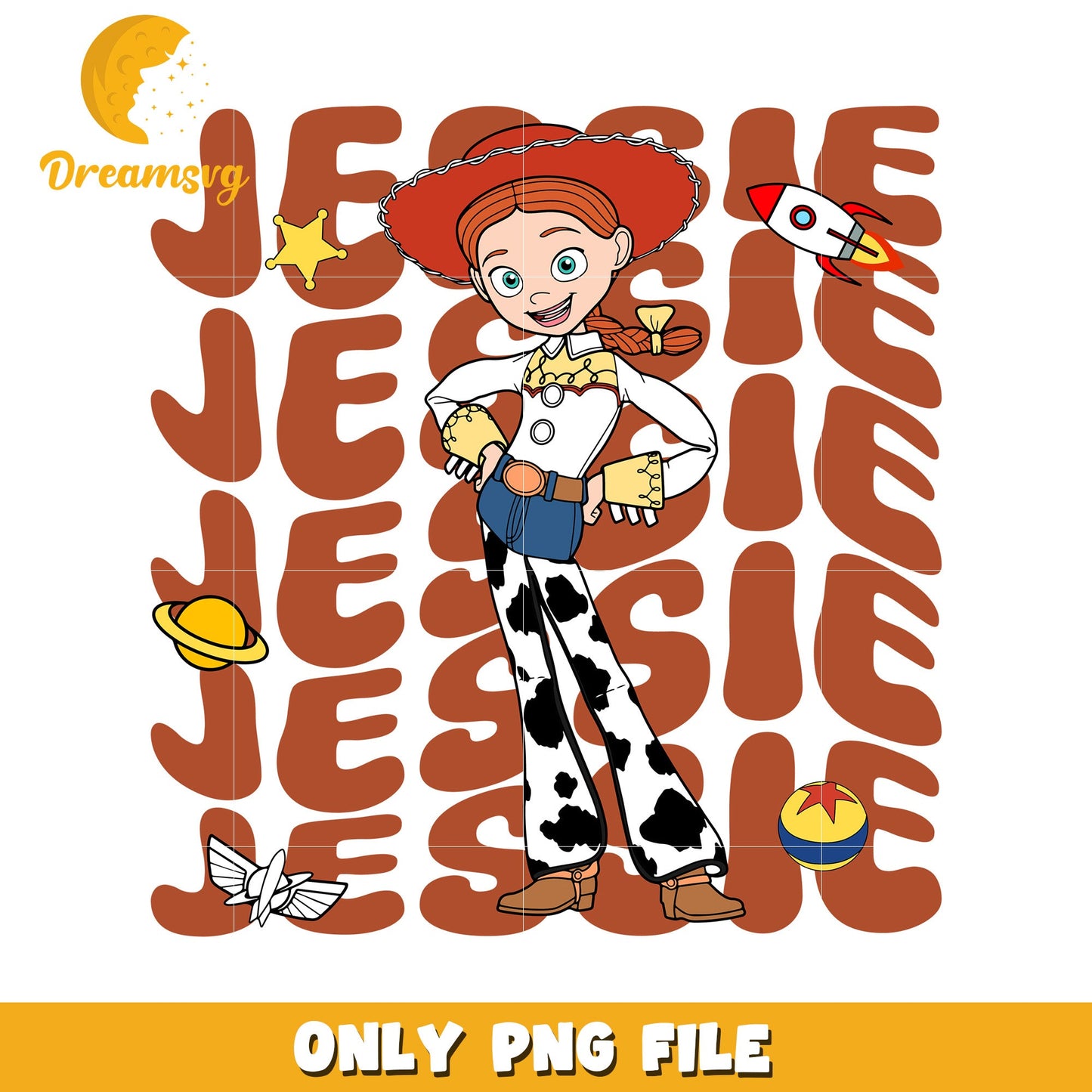 Jessie PNG Toy Story Retro Design