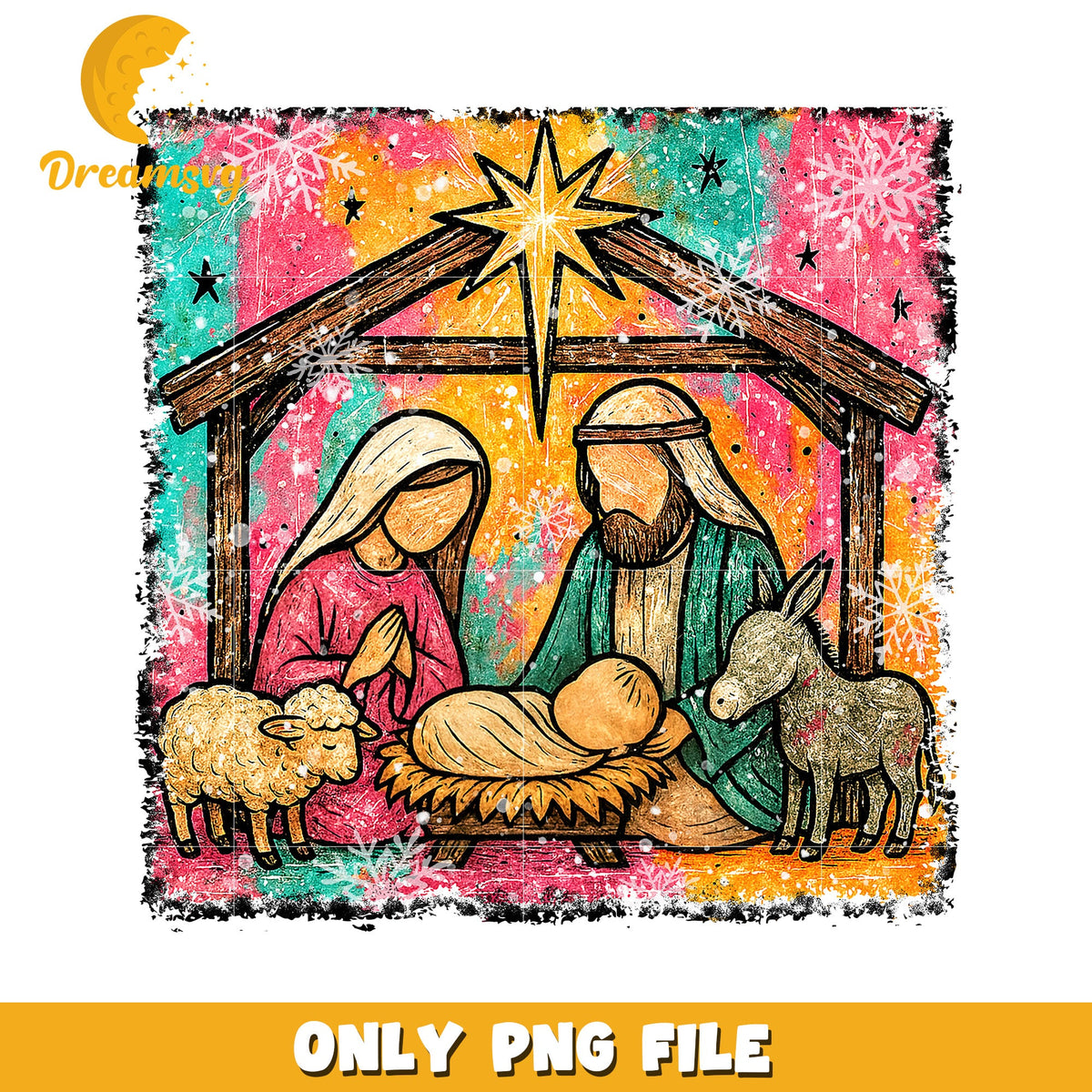 Jesus design png, festive disney png, winter wonderland png