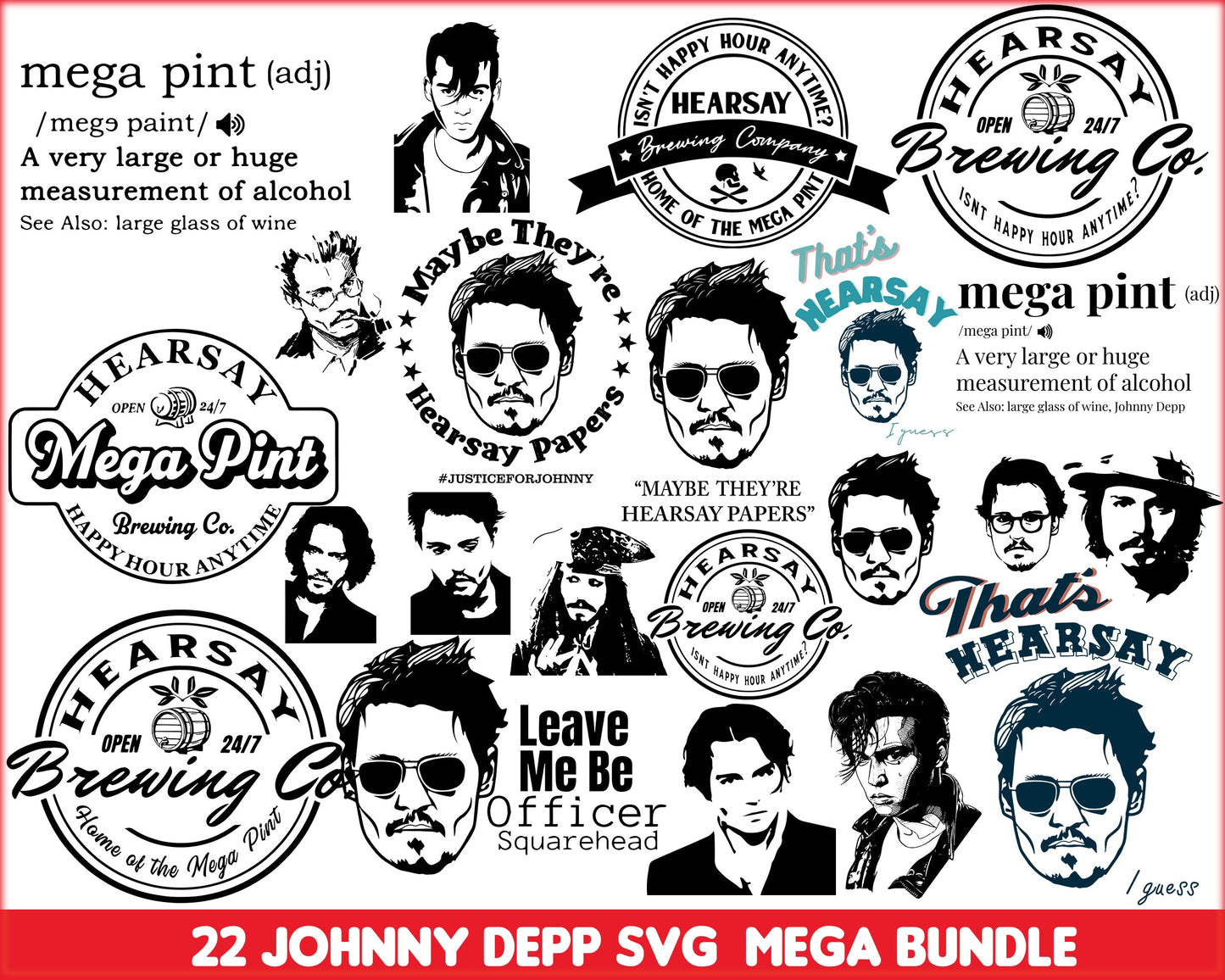Johnny depp svg Bundle - Digital Dowload
