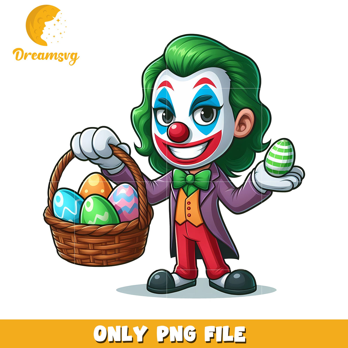 Joker character easter eggs png, easter eggs png, horror png