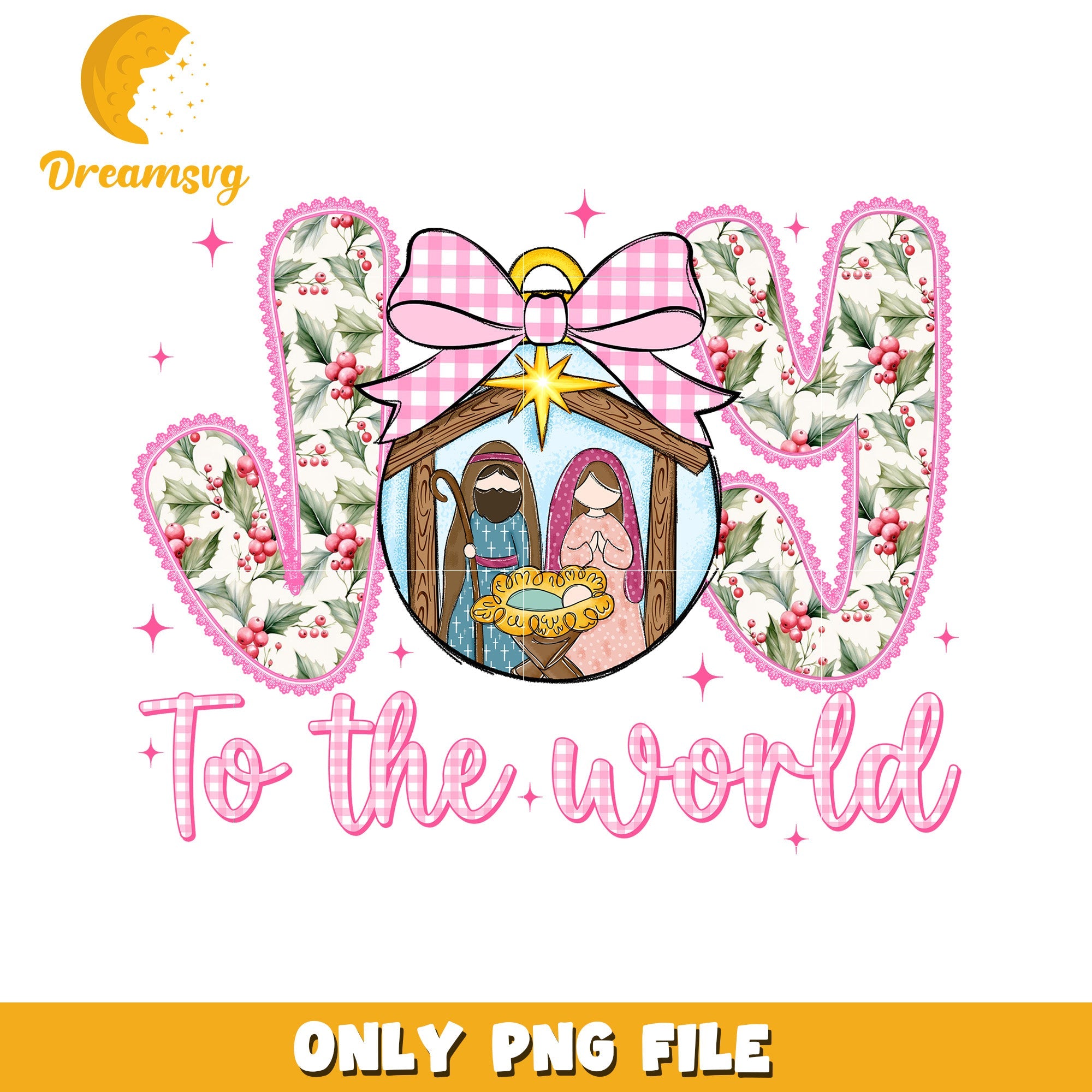 Joy to the world design png, white christmas png, cartoon png