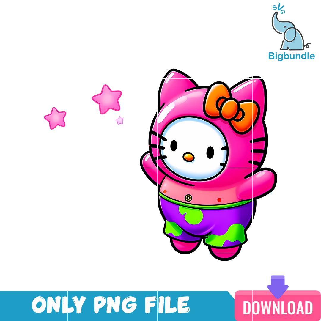 Patrick Star Hello Kitty PNG