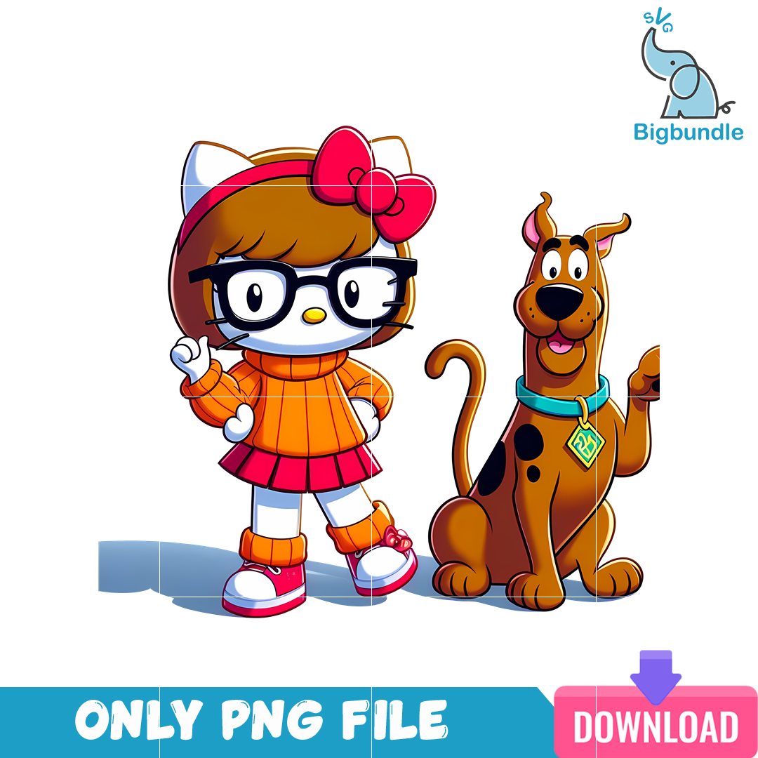 Velma Dinkley Hello Kitty PNG