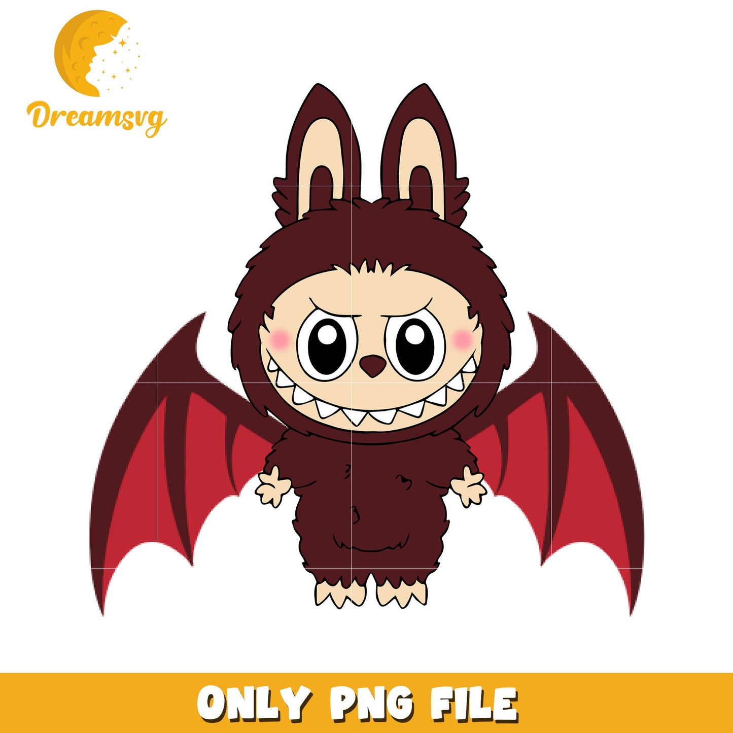Labubu dracula design png, trick or treat png, halloween pumpkin png