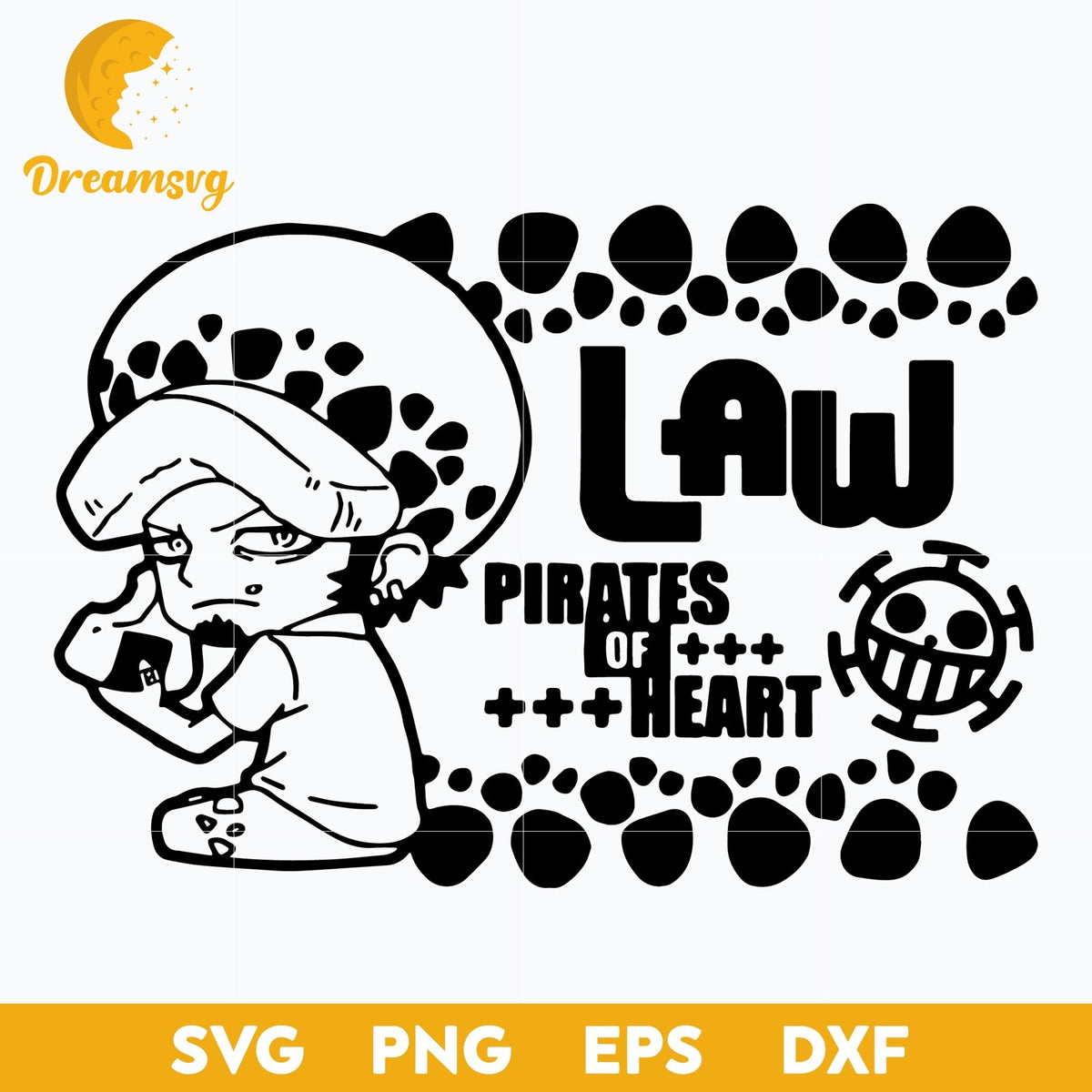 Law Pirates Of Heart Svg, Law One Piece Svg, Anime One Piece Svg, One Piece Svg, Anime Svg, png, eps, dxf digital download.