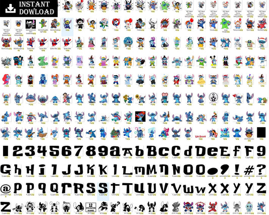 1350+Halloween Lilo And Stitch Bundles Svg, Disney Svg, Stitch horror Svg, Monster Svg, Instant Download