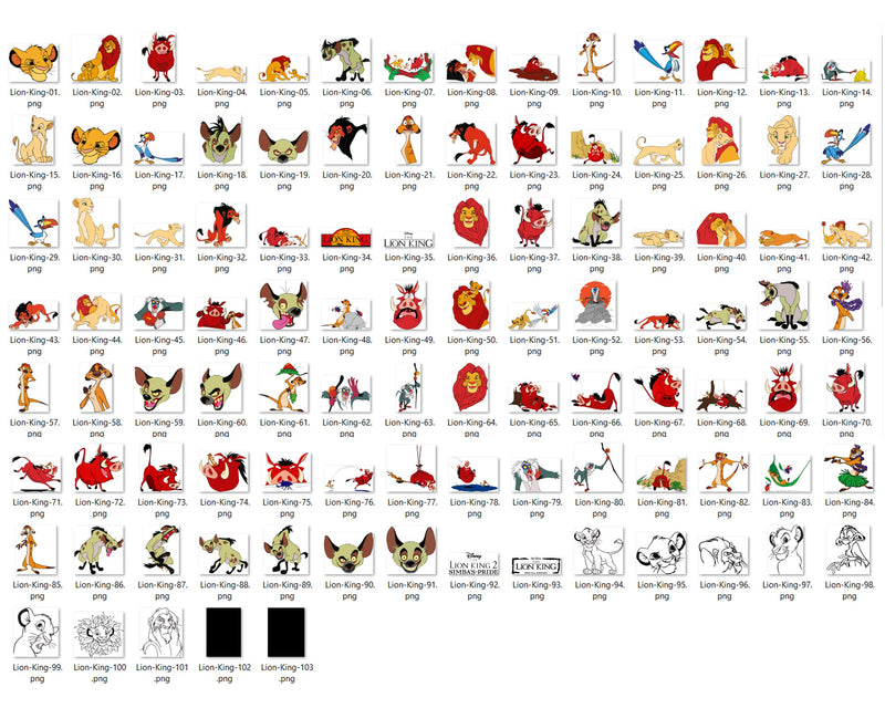 412+ Lion King Svg Bundle, Bundle Lion King Clipart Svg, Lion King Svg and Png, Bundle Layered SVG, Cartoon svg, png, dxf, eps digital file