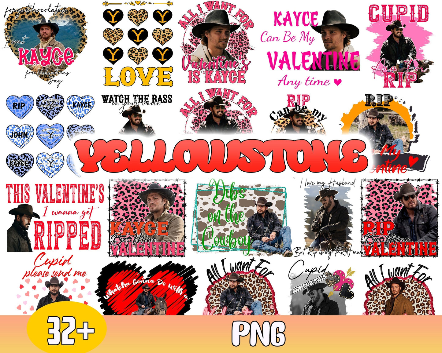 Version 2 - 33 Yellowstone Valentine Movie Png, Valentine Rip Png, Happy Valentines Day Png, Western Valentine Png, Leopard Valentine Png