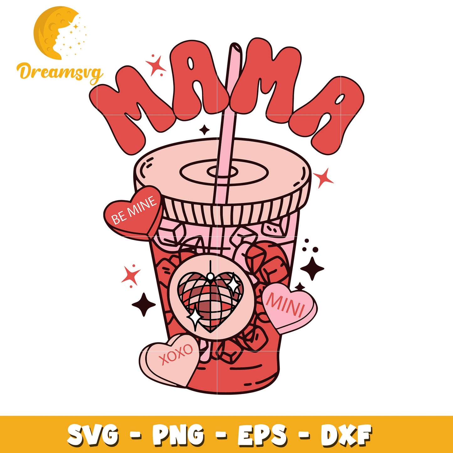 Mama Valentines Day SVG Cut File