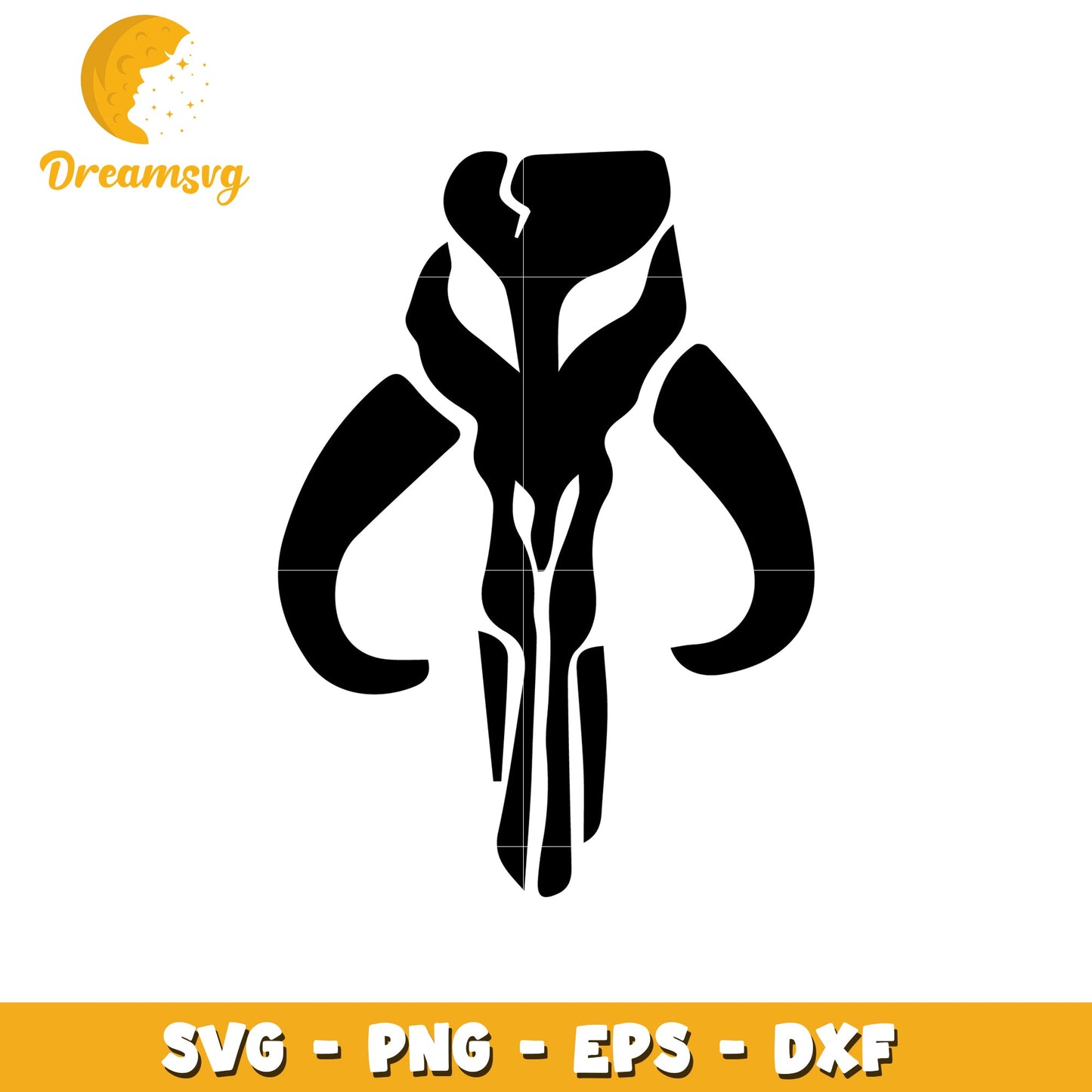 Mandalorian Skull SVG PNG, Instant Download Files