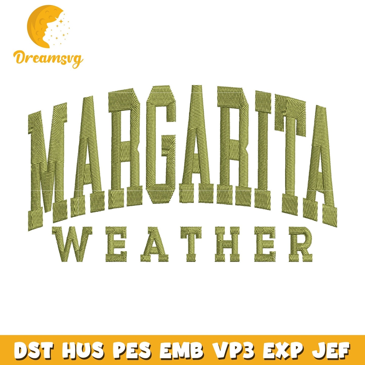 Margarita weather embroidery design