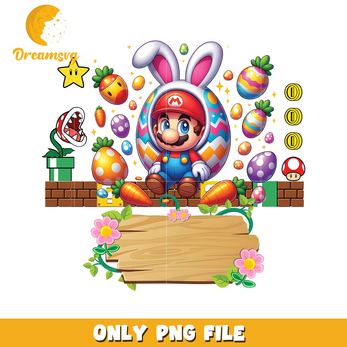 Mario Easter Bunny PNG Super Mario Bros Easter Egg Hunt