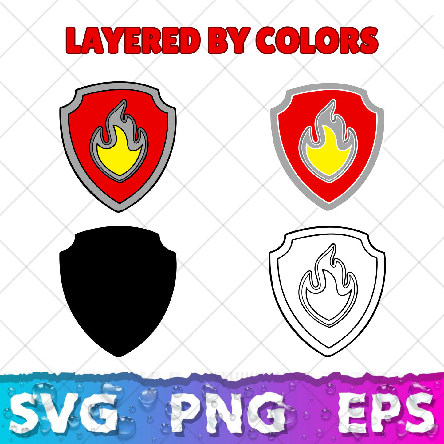 Marshall 10 Cliparts Bundle, Marshall Paw Patrol SVG Cut Files For Cricut & Silhouette, SVG, PNG, DXF, instant download