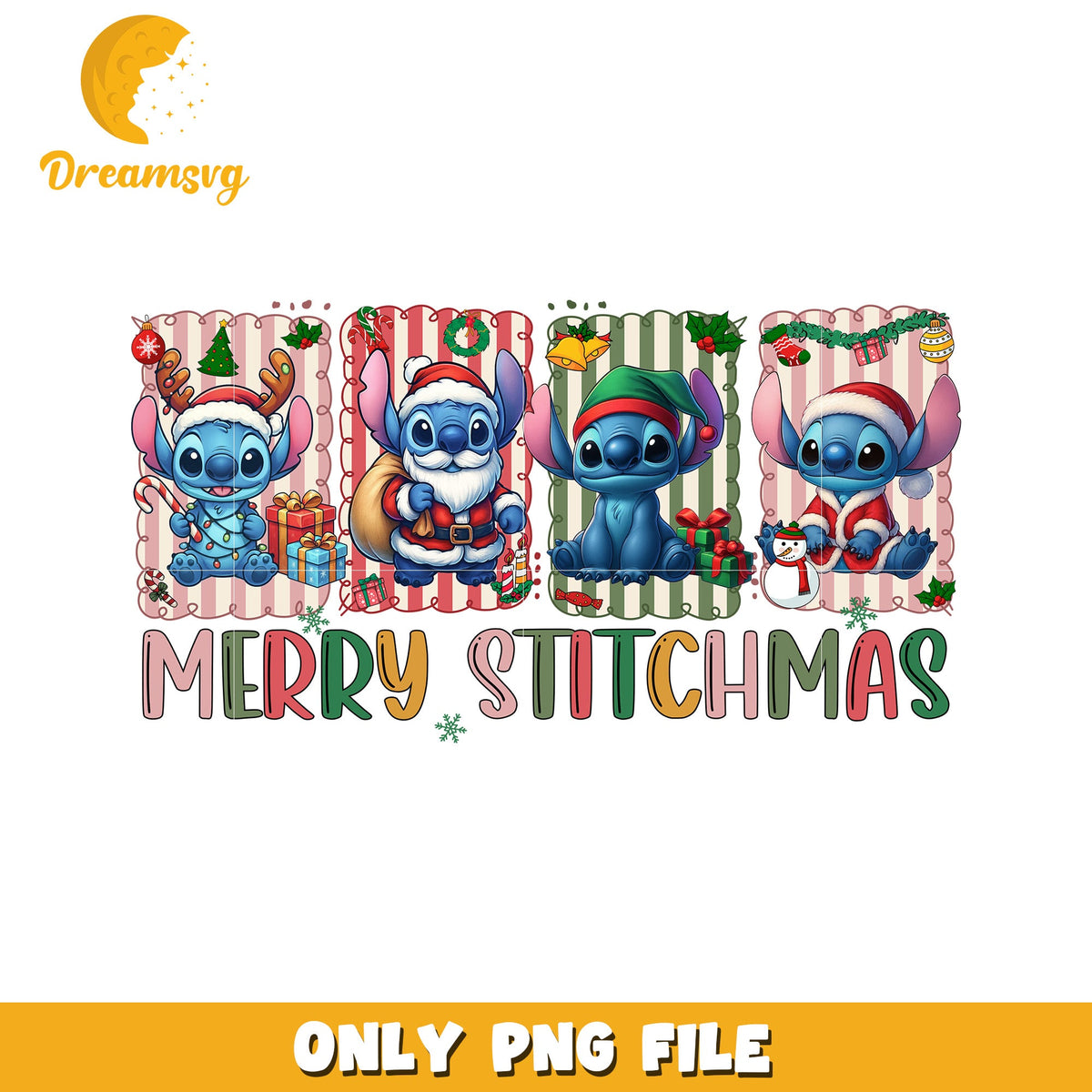 Merry Stichmas png, christmas songs png, christmas snow png