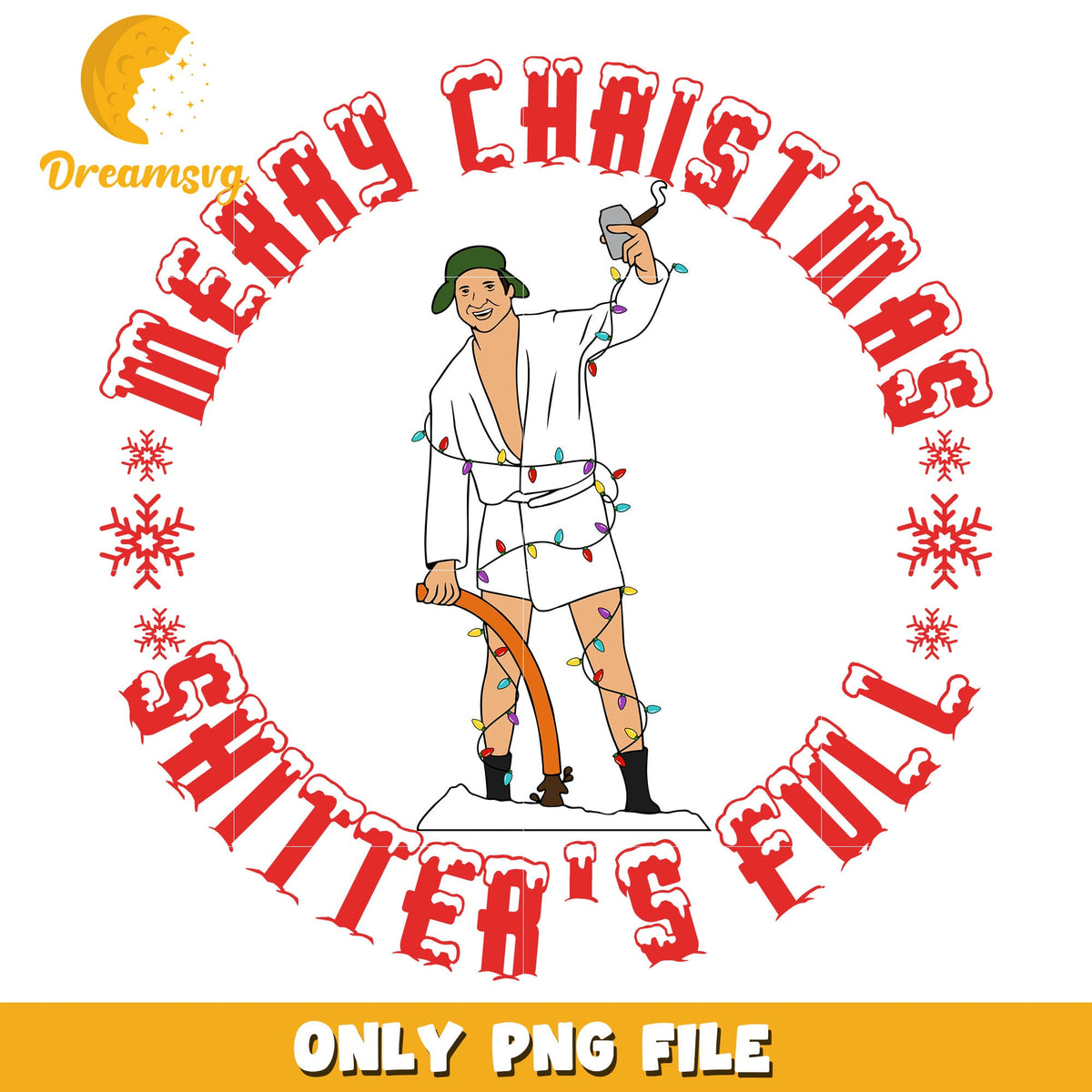 Merry chaistmas shitter's full man png, shitters full png