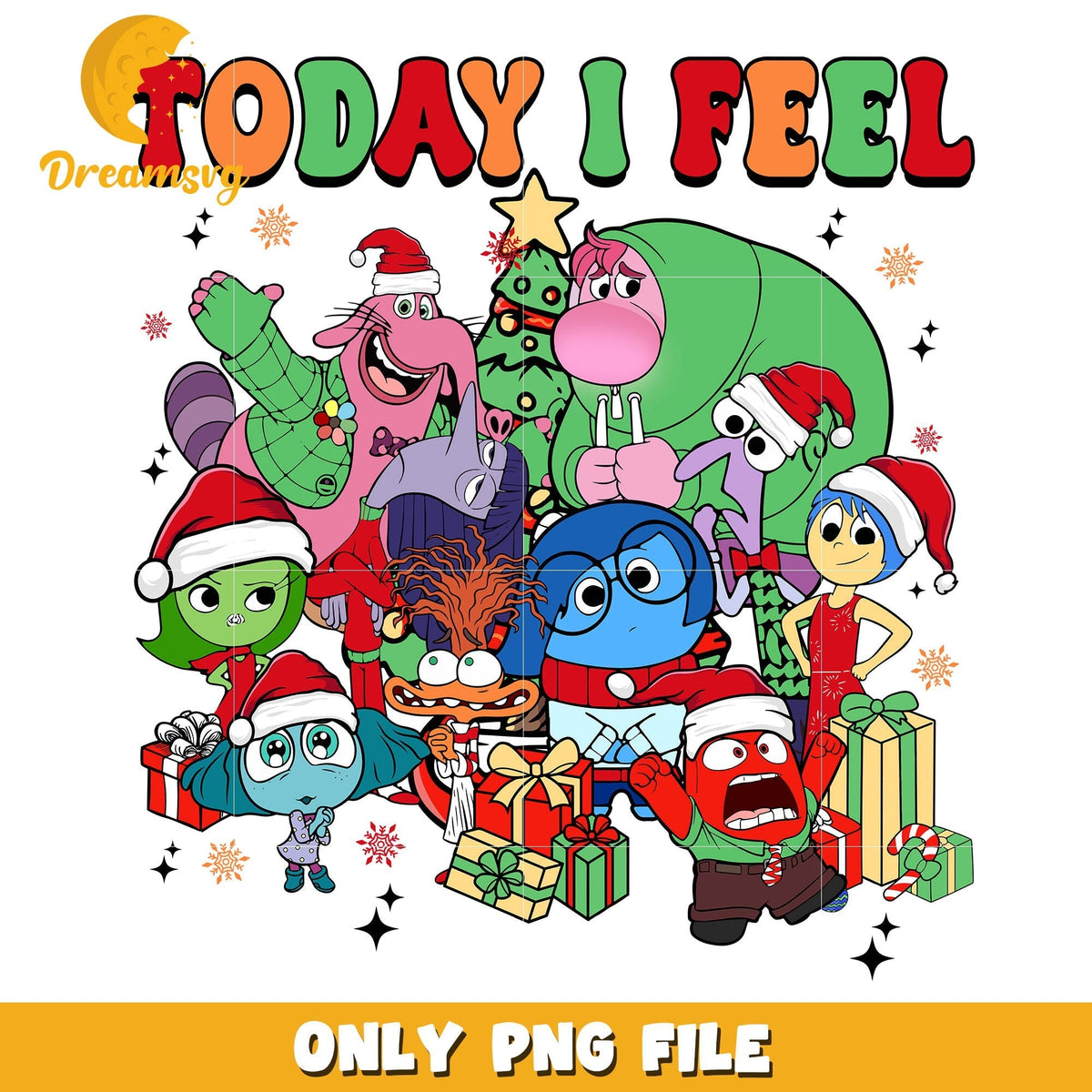 Merry christmas inside out 2 bing bong png, sadness inside out png