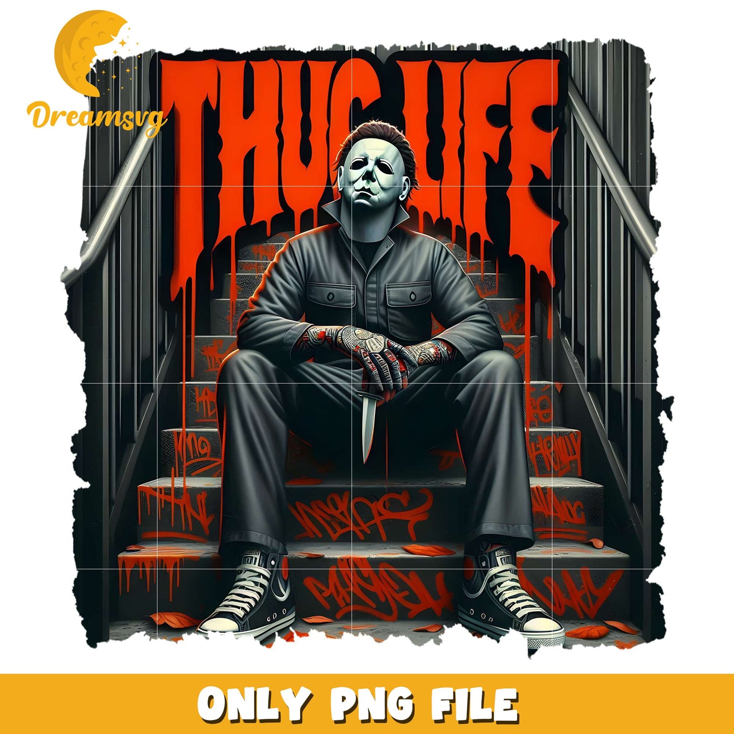 Michael myers thug life png, halloween era png, halloween candy png